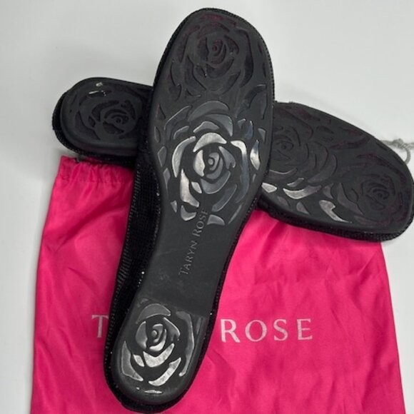 Taryn Rose Bary Women Black Faux Suede Mary Jane Ballet - Picture 2 of 5